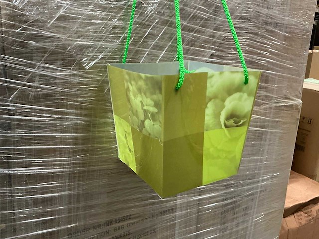 Partij obsession bags green 17/17x15/15x17cm (2040x) - afbeelding 2 van  5