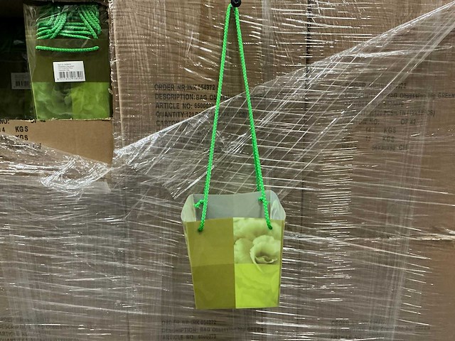 Partij obsession bags green 17/17x15/15x17cm (2280x) - afbeelding 1 van  6