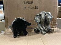 Partij olifanten beeldjes h15cm (123x) - afbeelding 1 van  1