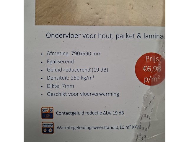 Partij ondervloer op 2x pallet - afbeelding 3 van  4