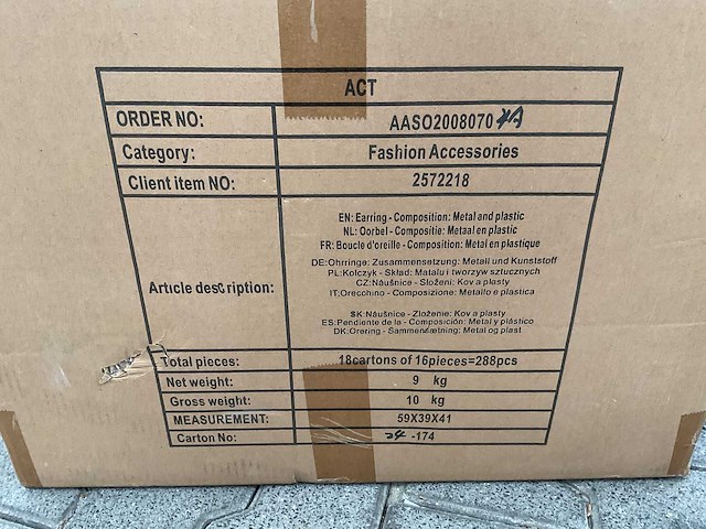 Partij oorbellen goud trendz (576x) - afbeelding 5 van  5