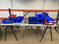 Partij opbergkratten, blauw/rood - afbeelding 1 van  5