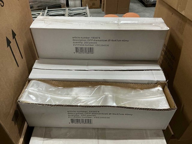 Partij opp diamantzakken ø16x47cm 40my (5000x) - afbeelding 1 van  4