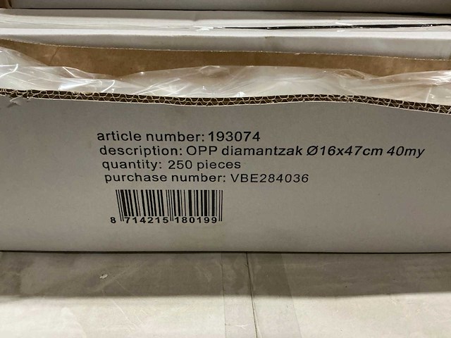 Partij opp diamantzakken ø16x47cm 40my (5000x) - afbeelding 4 van  4
