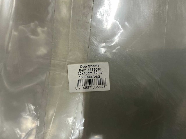 Partij opp sheets 30x40cm 30my (80000x) - afbeelding 2 van  2