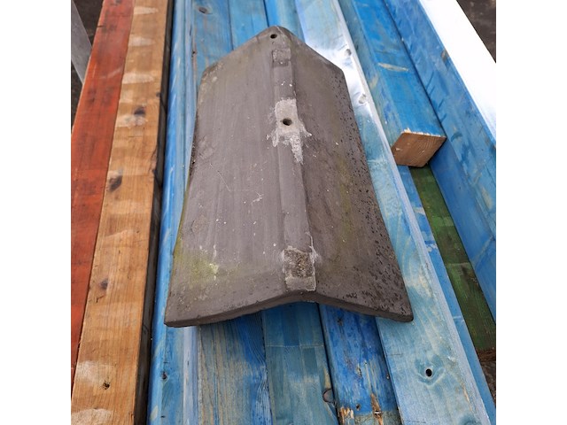 Partij oud gesmoorde friese dakpannen - afbeelding 4 van  9