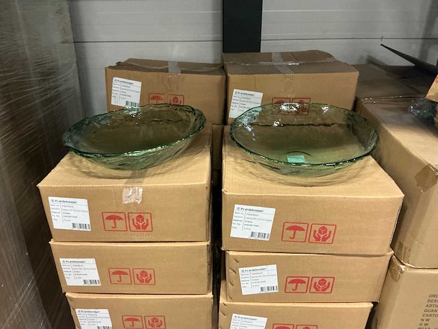 Partij paardekooper schalen vila d42/h12.5cm groen transparant (52x) - afbeelding 1 van  6