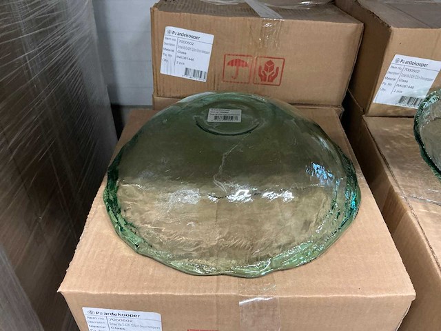 Partij paardekooper schalen vila d42/h12.5cm groen transparant (52x) - afbeelding 4 van  6