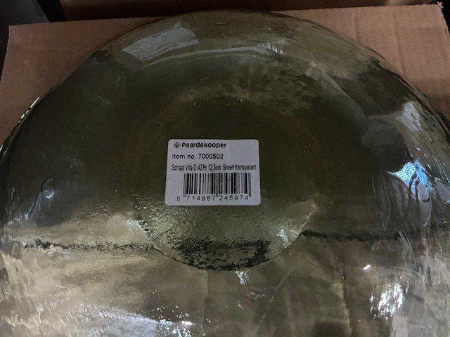 Partij paardekooper schalen vila d42/h12.5cm groen transparant (52x) - afbeelding 5 van  6