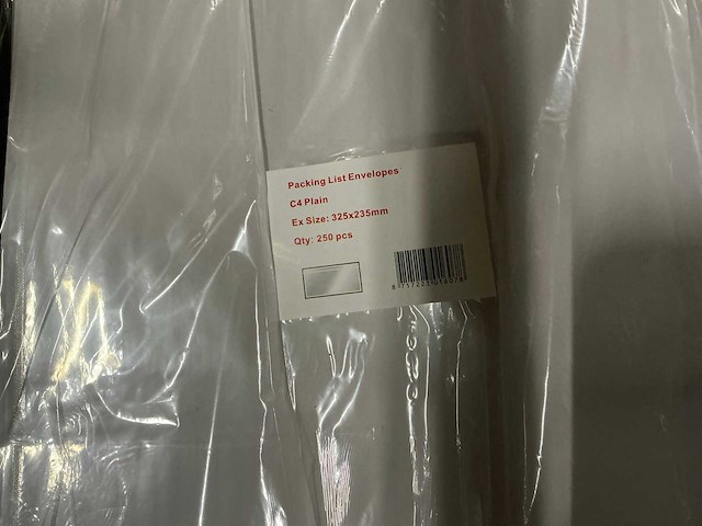 Partij packing list envolopes c4 plain ex size 325x235mm (13500x) - afbeelding 1 van  4