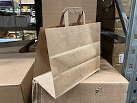 Partij paper bags 320x170x270mm brown (1750x) - afbeelding 2 van  6