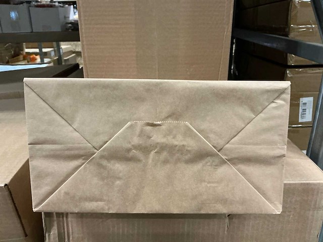 Partij paper bags 320x170x270mm brown (1750x) - afbeelding 4 van  6