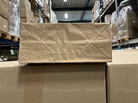 Partij paper bags brown flat handle 22+10x28cm (12500x) - afbeelding 3 van  4