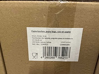 Partij paper bags brown flat handle 22+10x28cm (12500x) - afbeelding 5 van  5