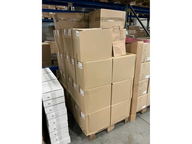 Partij paper bags brown flat handles 22+10x36cm (10500x) - afbeelding 4 van  5