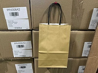Partij paper carrier bags 14+8*21cm gold (7000x) - afbeelding 1 van  4