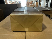 Partij paper carrier bags 14+8*21cm gold (7000x) - afbeelding 2 van  4