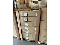 Partij paper carrier bags 14+8*21cm gold (7000x) - afbeelding 6 van  7