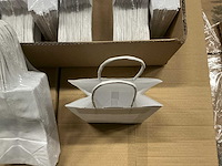 Partij paper carrier bags 14+8*21cm white (4250x) - afbeelding 4 van  6