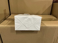 Partij paper carrier bags 14+8*21cm white (7000x) - afbeelding 3 van  6