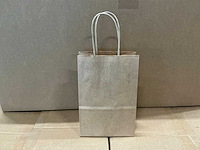 Partij paper carrier bags 14+8x21cm brown fsc unprinted (7000x) - afbeelding 3 van  6