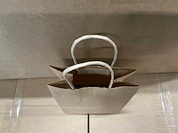Partij paper carrier bags 14+8x21cm brown fsc unprinted (7000x) - afbeelding 4 van  6