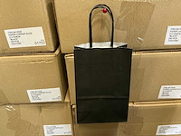 Partij paper carrier bags 21x14x8cm black (4000x) - afbeelding 1 van  6