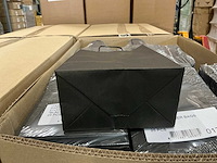 Partij paper carrier bags 21x14x8cm black (4000x) - afbeelding 3 van  6