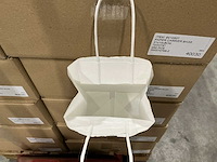 Partij paper carrier bags 21x14x8cm white (4650x) - afbeelding 3 van  3