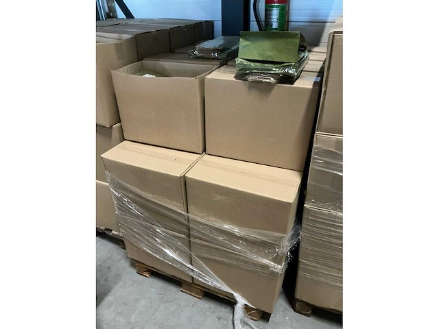 Partij paper carrier bags 22+11x36cm olive (7000x) - afbeelding 6 van  7