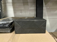 Partij paper carrier bags 22+18*8cm black (3000x) - afbeelding 2 van  6