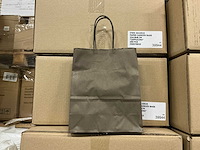 Partij paper carrier bags 22x18x8cm cappucino (2000x) - afbeelding 1 van  4