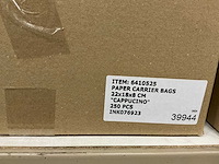 Partij paper carrier bags 22x18x8cm cappucino (2000x) - afbeelding 4 van  4