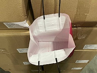 Partij paper carrier bags 22x18x8cm pink (3000x) - afbeelding 2 van  6