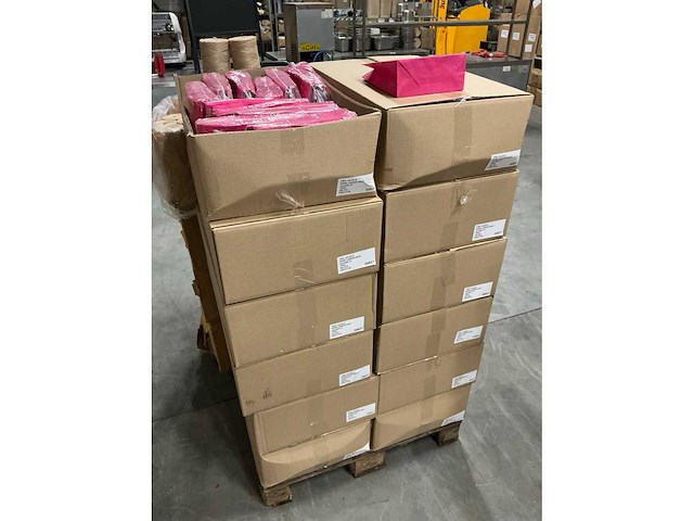 Partij paper carrier bags 22x18x8cm pink (3000x) - afbeelding 4 van  6