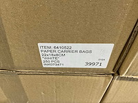 Partij paper carrier bags 22x18x8cm white (5400x) - afbeelding 4 van  5