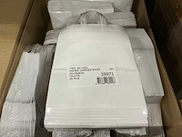 Partij paper carrier bags 22x18x8cm white (6000x) - afbeelding 4 van  4