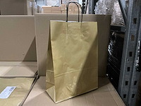 Partij paper carrier bags 26+12*35cm gold (5250x) - afbeelding 1 van  3