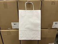Partij paper carrier bags 26+12*35cm white (6000x) - afbeelding 1 van  6