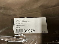 Partij paper carrier bags 32+12*41cm cappuccino (2000x) - afbeelding 3 van  5