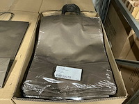 Partij paper carrier bags 32+12*41cm cappuccino (3000x) - afbeelding 3 van  6