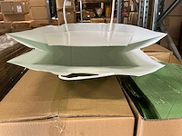 Partij paper carrier bags 32+12*41cm misty green (3000x) - afbeelding 2 van  6