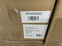 Partij paper carrier bags 32+12x41cm brown fsc unprinted (3000x) - afbeelding 5 van  5