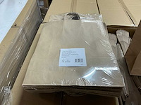 Partij paper carrier bags 32+12x41cm brown fsc unprinted (3000x) - afbeelding 4 van  6
