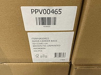 Partij paper carrier bags 32+12x41cm brown fsc unprinted (3000x) - afbeelding 4 van  5
