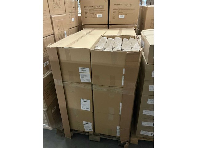 Partij paper carrier bags 32+12x41cm brown fsc unprinted (3000x) - afbeelding 4 van  7