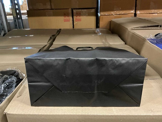 Partij paper carrier bags 35x26x12cm black (6750x) - afbeelding 3 van  6