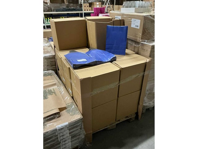 Partij paper carrier bags 35x26x12cm blue (3800x) - afbeelding 5 van  6