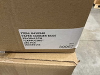 Partij paper carrier bags 35x26x12cm cappucino (1350x) - afbeelding 6 van  8