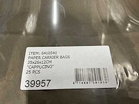 Partij paper carrier bags 35x26x12cm cappucino (1350x) - afbeelding 8 van  8